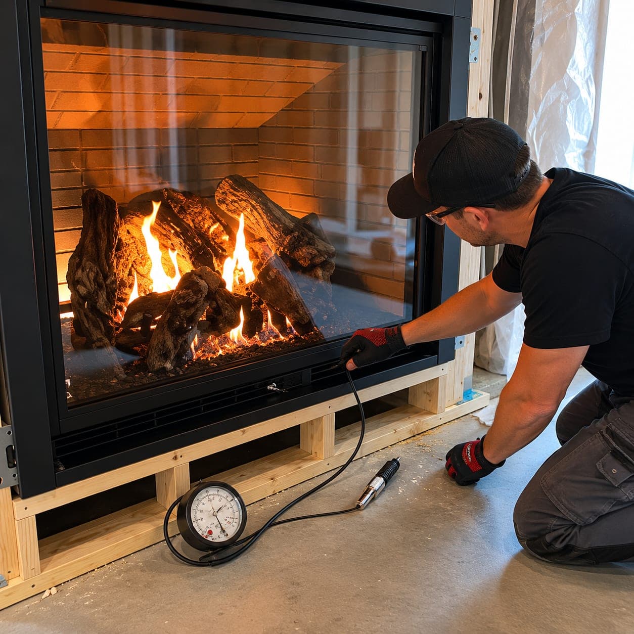 Gas fireplace repair